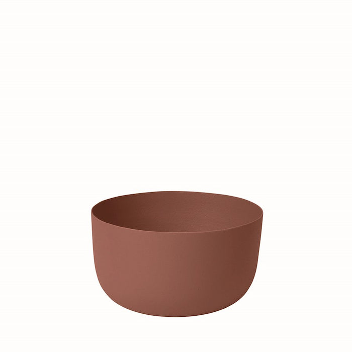 Blomus Reo Decorative Steel Bowl, Small 4" Rustic Brown