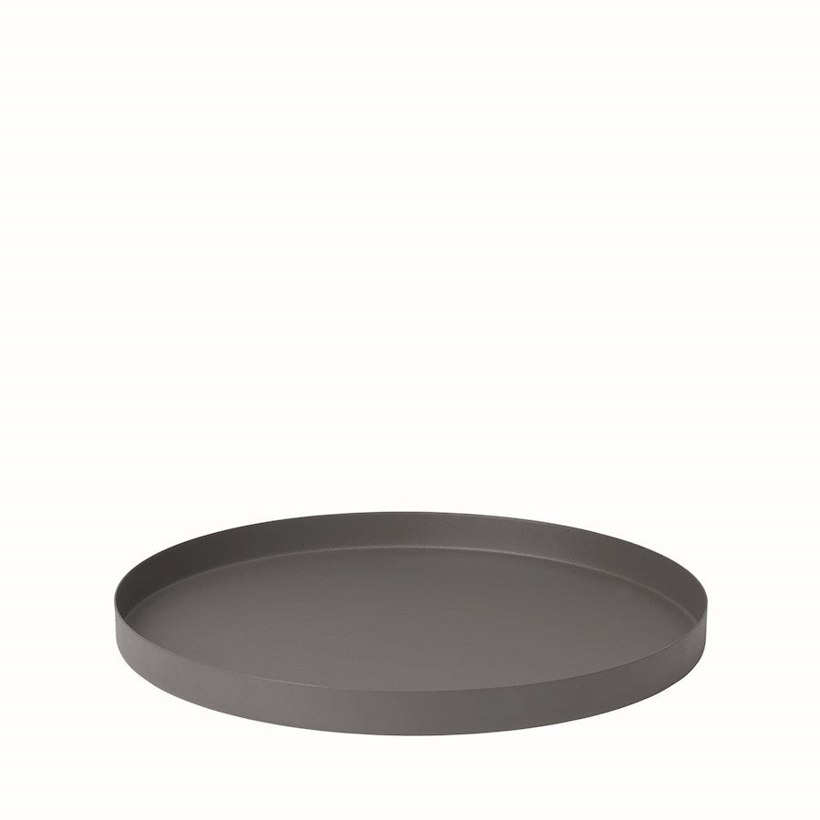 Blomus Reo Decorative Steel Tray Large, 14.2" Pewter