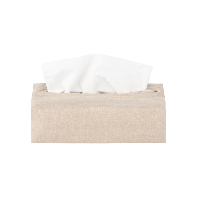Blomus Tisu Linen Rectangular Tissue Box Cover, Moonbeam (Beige)