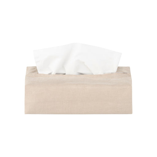 Blomus Tisu Linen Rectangular Tissue Box Cover, Moonbeam (Beige)