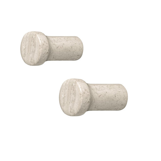 Blomus Lamura Marble Wall Hooks Set Of 2, 0.5X0.5X1.5"