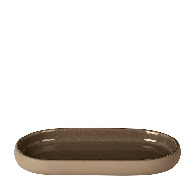 Blomus Sono Oval Tray, Tan