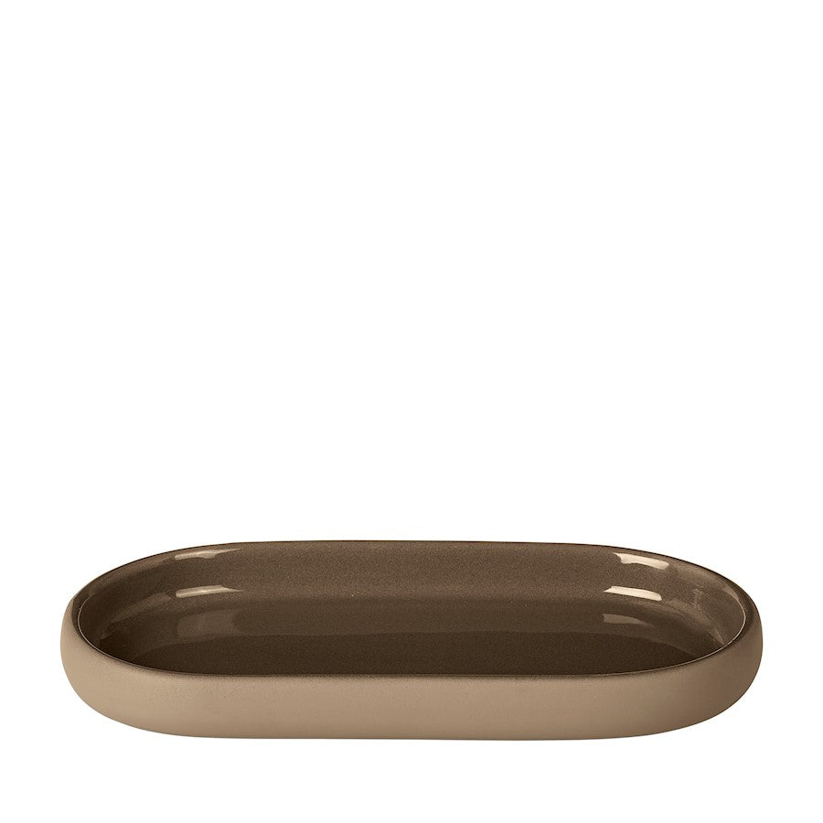 Blomus Sono Oval Tray, Tan