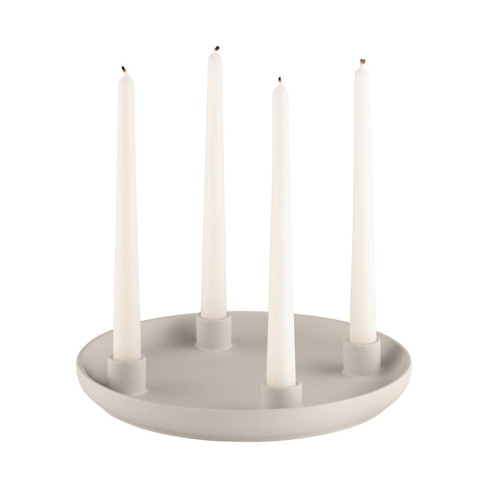 Blomus Advent Candle Holder/Stoneware, Moonbeam (Cream)