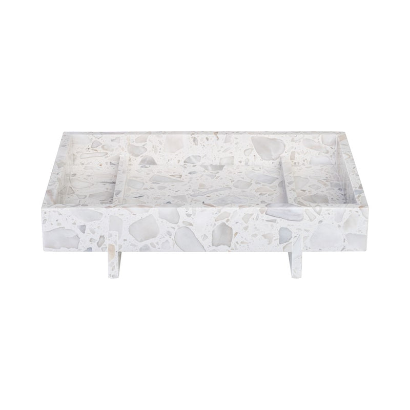 Blomus Abento Marble Tray, Small, Terrazzo Nimbus Cloud