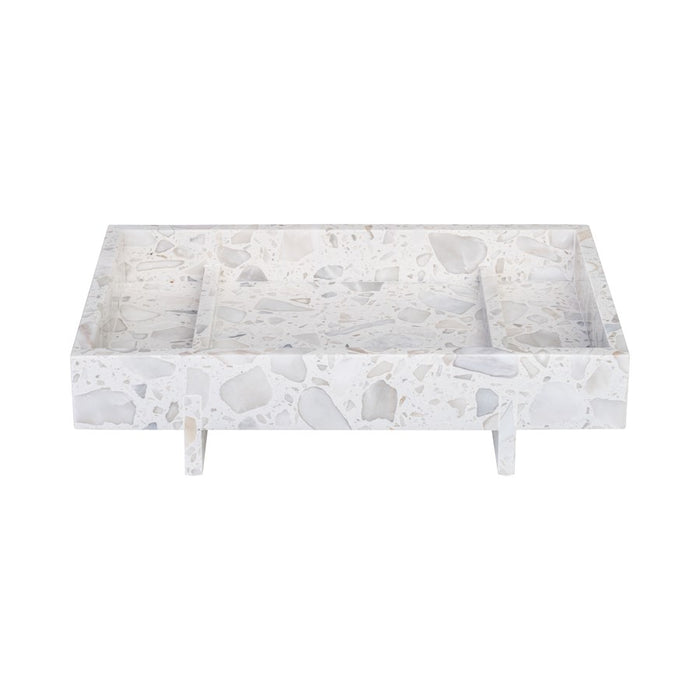 Blomus Abento Marble Tray, Small, Terrazzo Nimbus Cloud