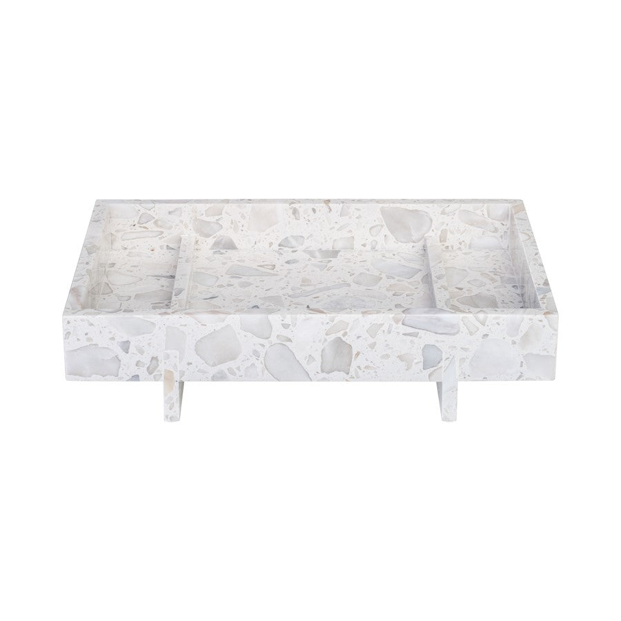 Blomus Abento Marble Tray, Small, Terrazzo Nimbus Cloud