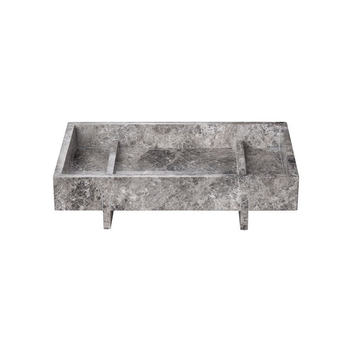 Blomus Abento Marble Tray, Small, Tundra Marble Sharkskin Grey