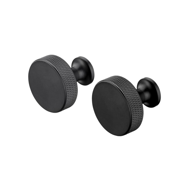 Blomus Rof Round Wall Hook/Cabinet Knob, Set Of 2/Black