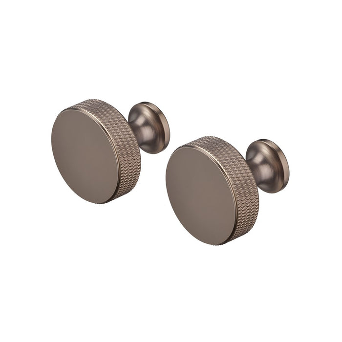 Blomus Rof Round Wall Hook/Cabinet Knob, Set Of 2, Burnt Metal - 66883