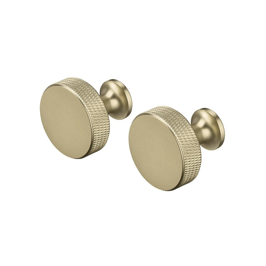 Blomus Rof Round Wall Hook/Cabinet Knob, Set Of 2, Brass Finish - 66884