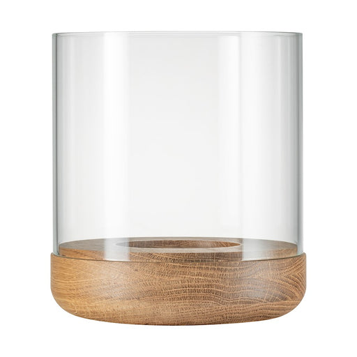 Blomus Lanto Hurricane Lamp/Wood Base