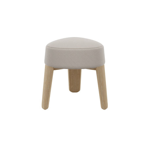 Blomus Kuon Upholstered Stool/Oak Feet, Desert Boucle Textile