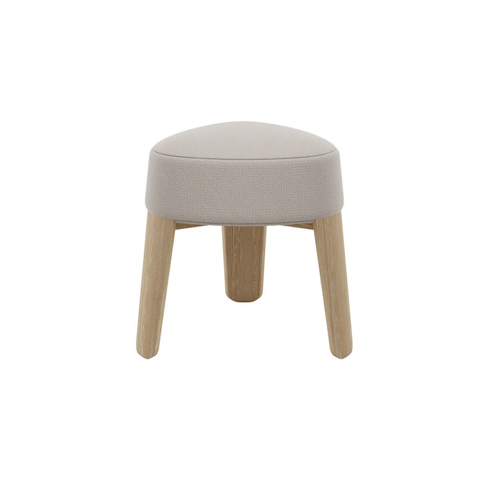 Blomus Kuon Upholstered Stool/Oak Feet, Desert Boucle Textile