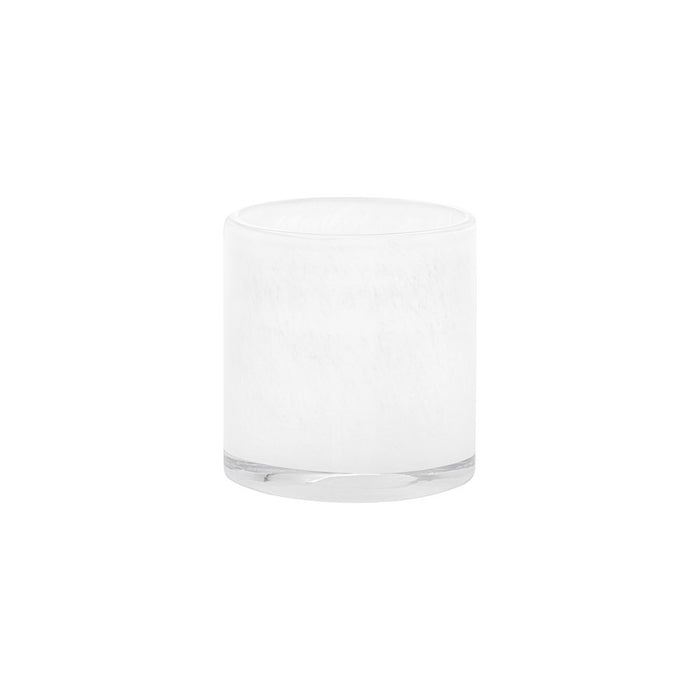 Blomus Saga Glass Hurricane Lamp/Small, White - 66977