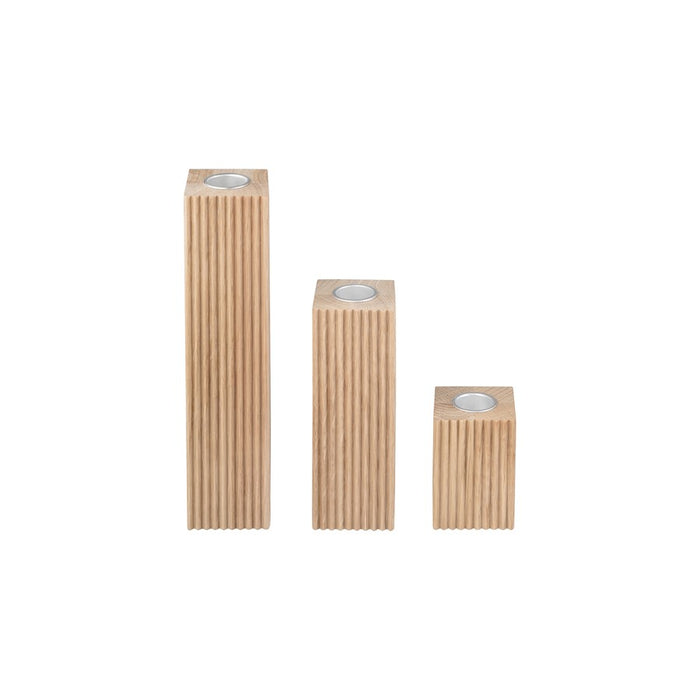Blomus Dreva Oak Candle Holder Set, 3 Pcs - 66986