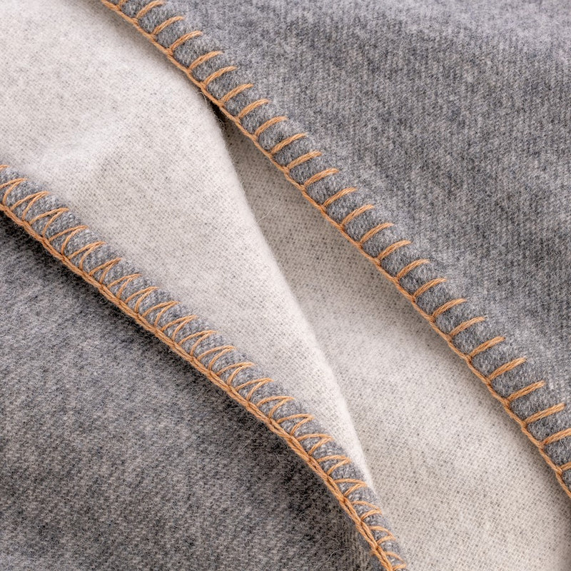 Blomus Ahwi Wool Throw, Sharkskin Grey
