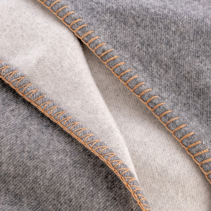 Blomus Ahwi Wool Throw, Sharkskin Grey