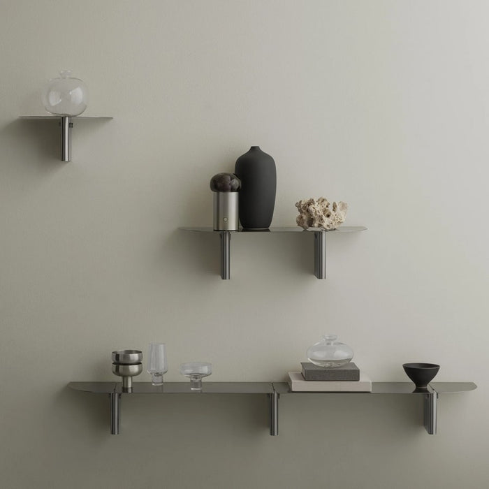 Blomus Oru Steel Small Wall Shelf, Burnt Metal