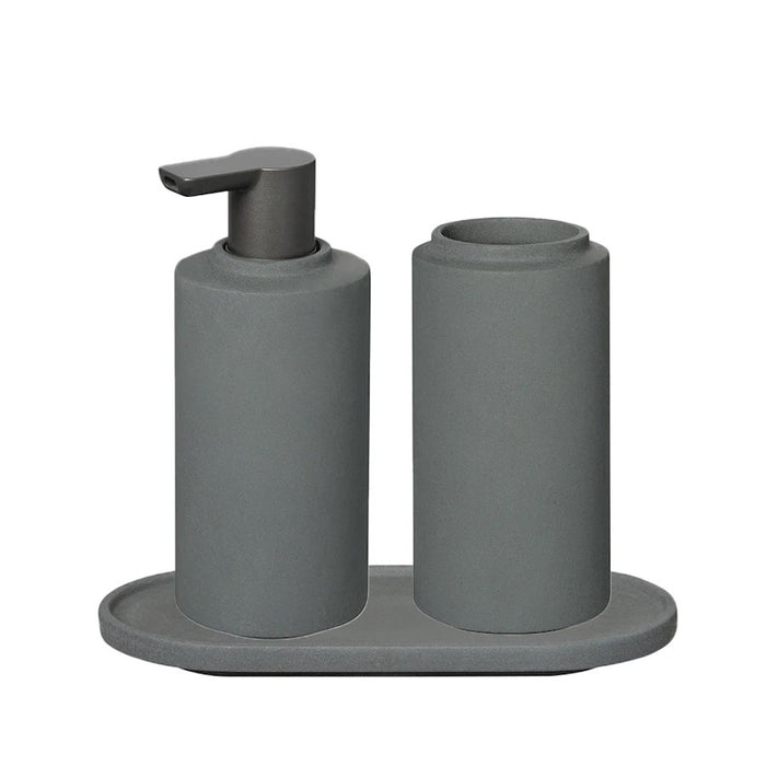 Blomus Creto Concrete Bathroom Accessory Set, Magnet (Charcoal) - 67239