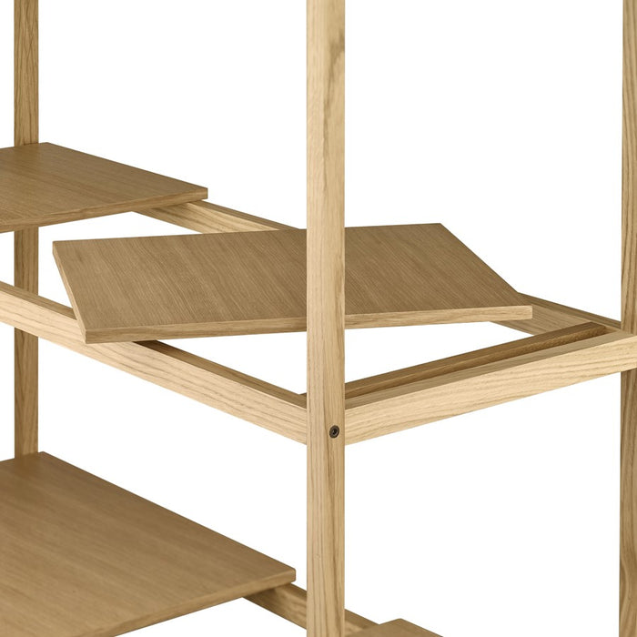 Blomus Sukoya Oak 5 Shelf Shelving Unit, Natural