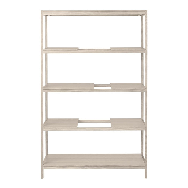 Blomus Sukoya Oak 5 Shelf Shelving Unit, White Lacquered
