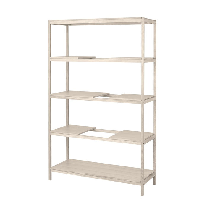 Blomus Sukoya Oak 5 Shelf Shelving Unit, White Lacquered