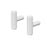 Blomus Rof Bar Shaped Wall Hook/Cabinet Knob/Set Of 2, White