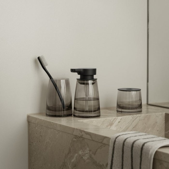 Blomus Ava Glass Bathroom Tumbler, Tan