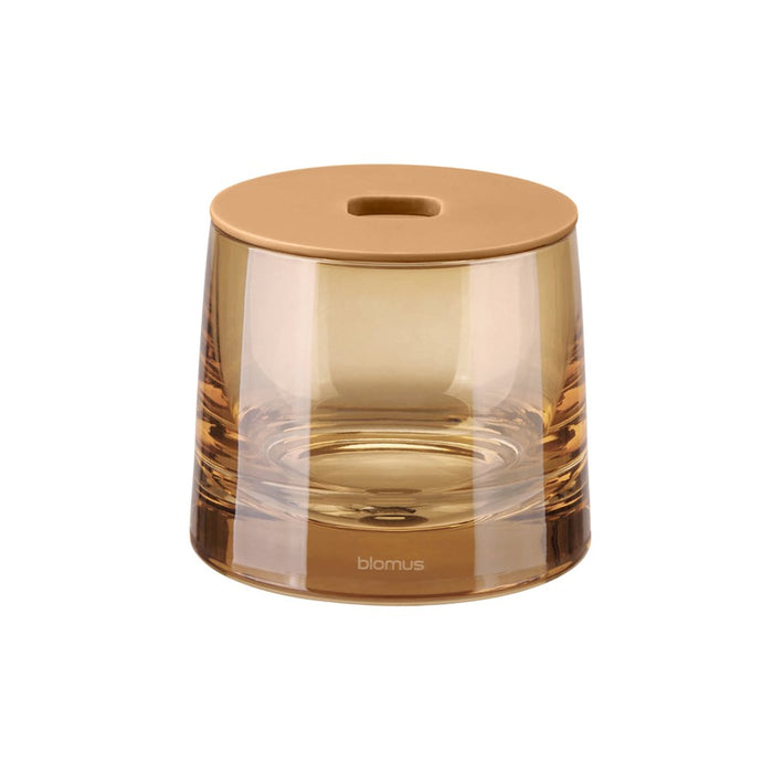 Blomus Ava Glass Storage Container, Tan Glass/Tan Lid