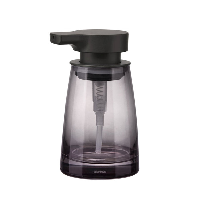 Blomus Ava Soap Dispenser, Black Glass/Black Pump