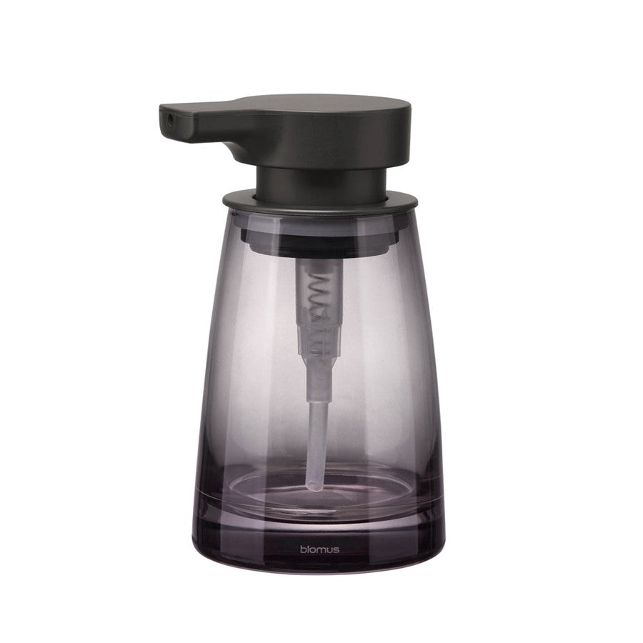 Blomus Ava Soap Dispenser, Black Glass/Black Pump