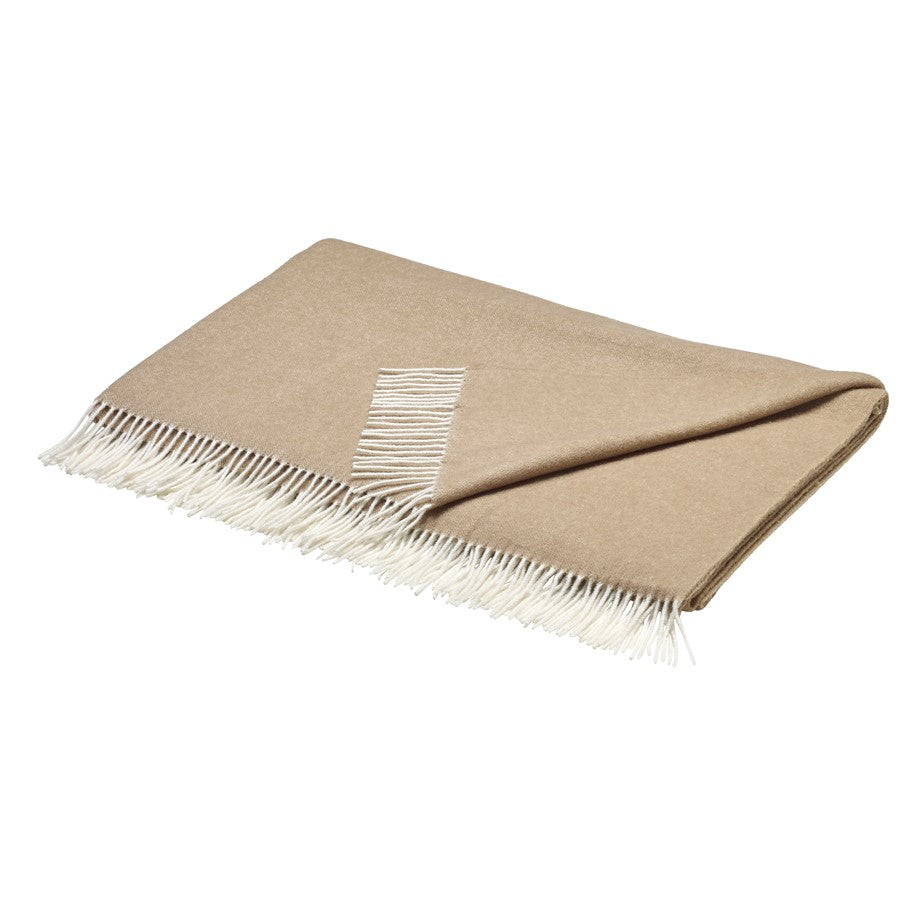 Blomus Finho Merino Wool Throw, Tan - 68002