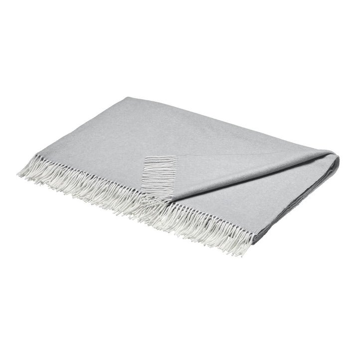 Blomus Finho Merino Wool Throw, Micro Chip (Light Grey) - 68004