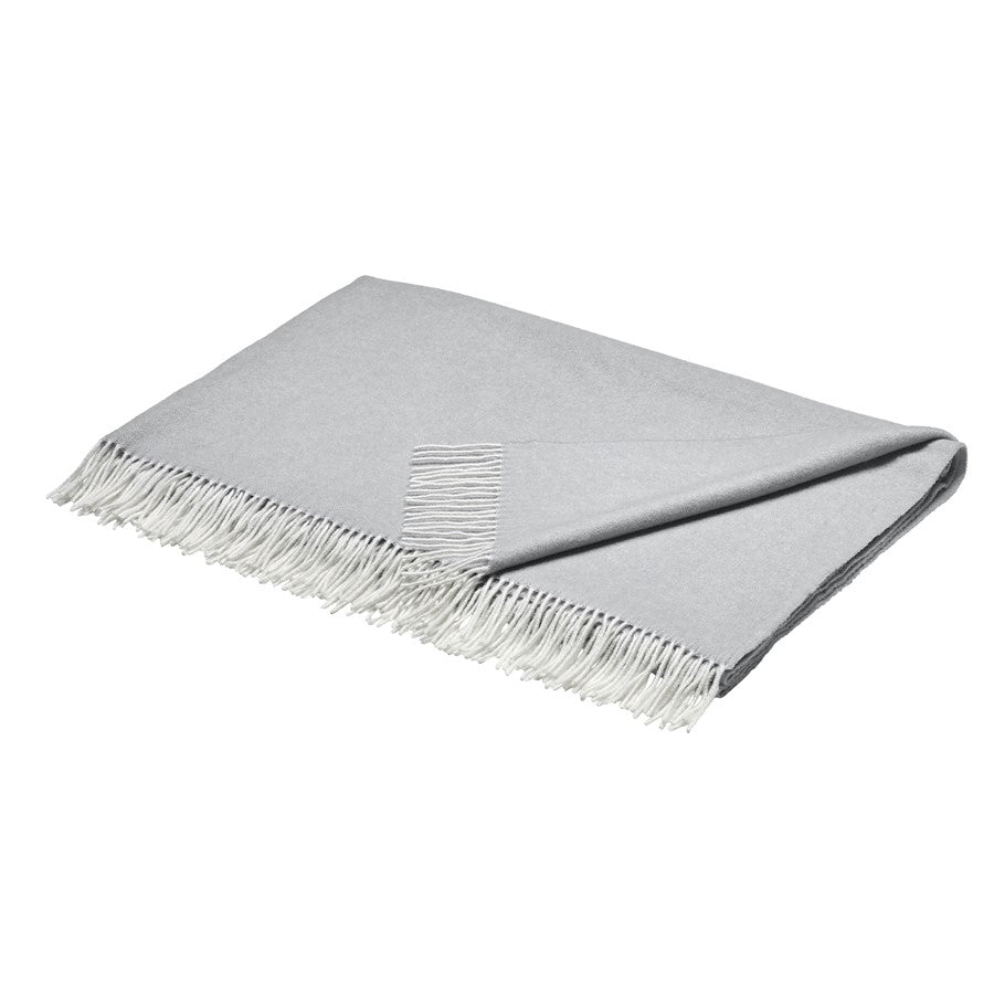 Blomus Finho Merino Wool Throw, Micro Chip (Light Grey) - 68004