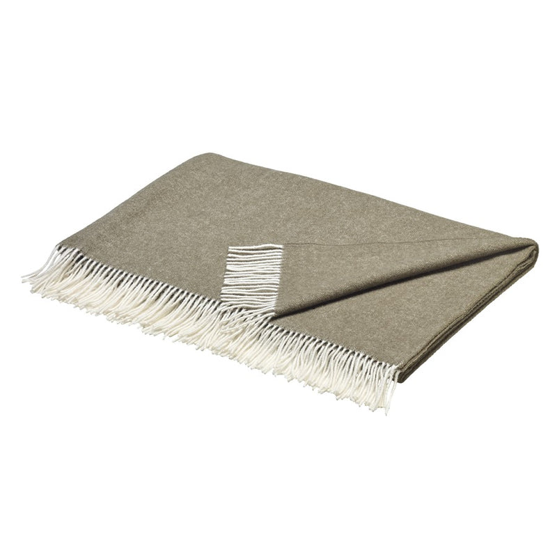 Blomus Finho Merino Wool Throw, Dark Olive