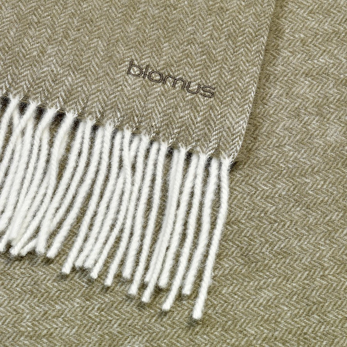 Blomus Finho Merino Wool Throw, Dark Olive