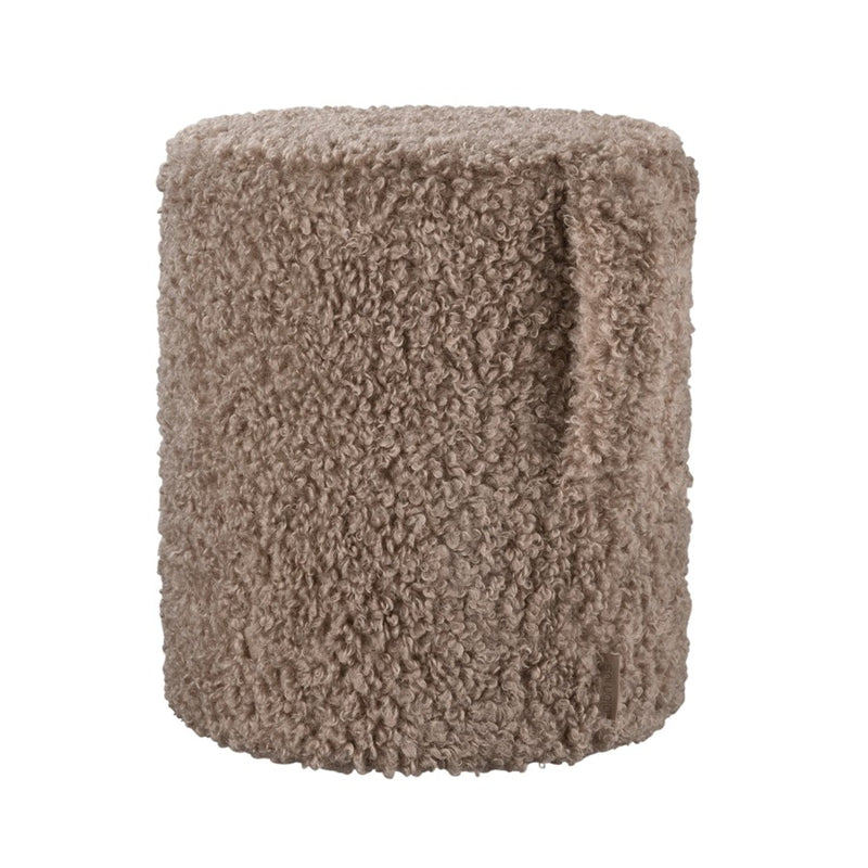 Blomus Teddy Upholstered Pouf, Fungi/Tan