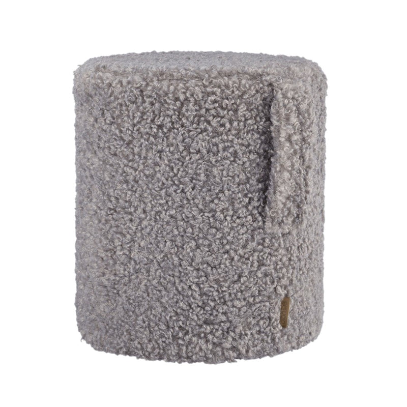 Blomus Teddy Upholstered Pouf, Sharkskin/Grey