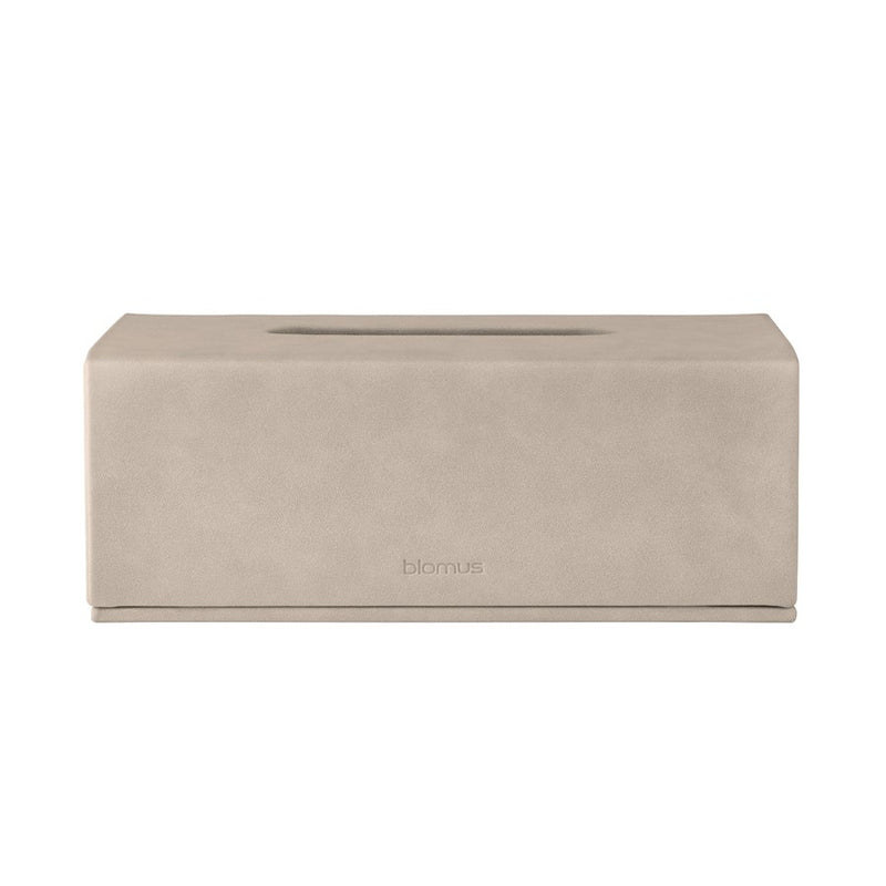 Blomus Sahla Faux Suede Tissue Box, Nomad/Light Tan