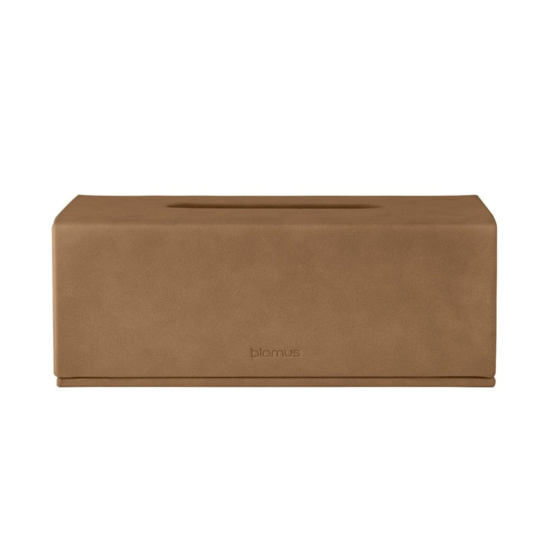 Blomus Sahla Faux Suede Tissue Box, Tan