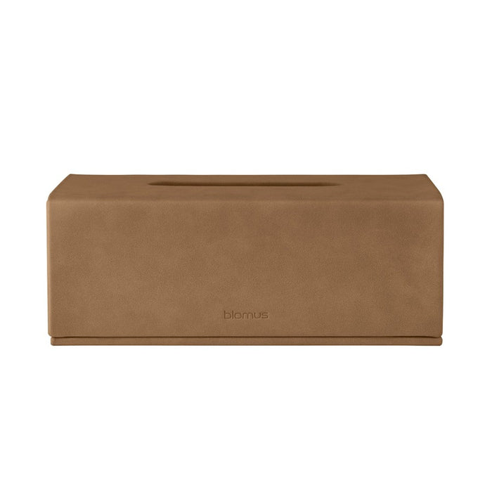 Blomus Sahla Faux Suede Tissue Box, Tan