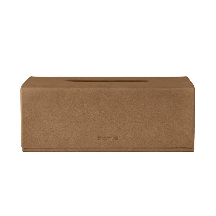 Blomus Sahla Faux Suede Tissue Box, Tan