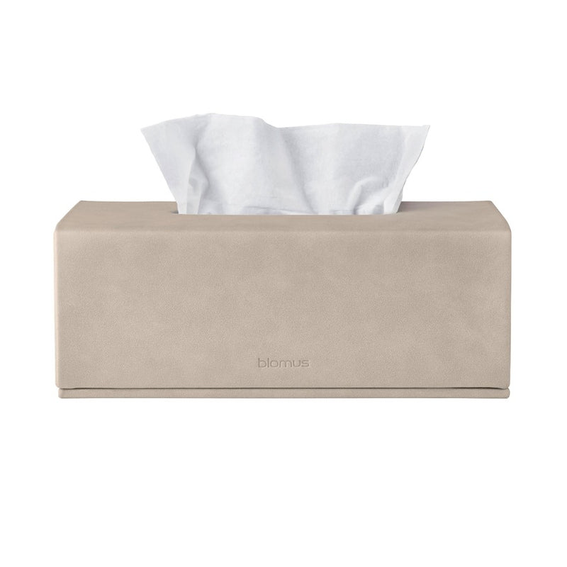 Blomus Sahla Faux Suede Tissue Box, Tan