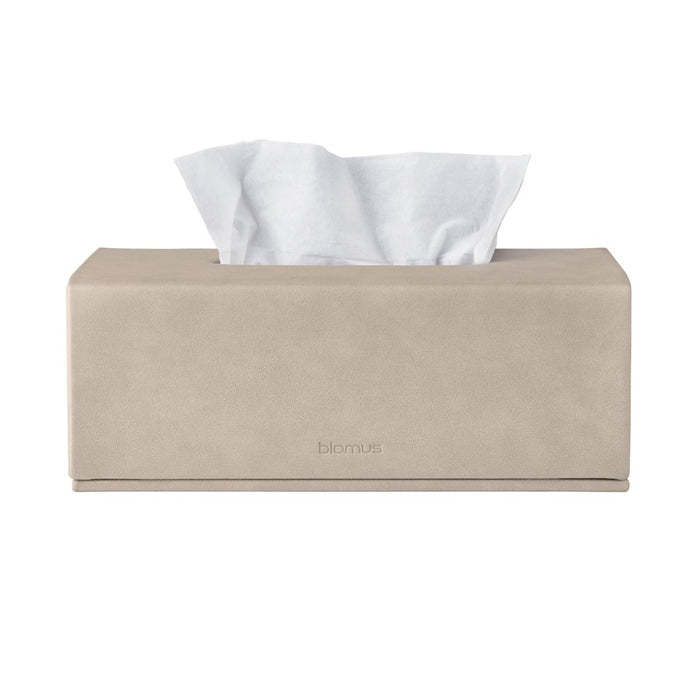 Blomus Sahla Faux Suede Tissue Box, Tan