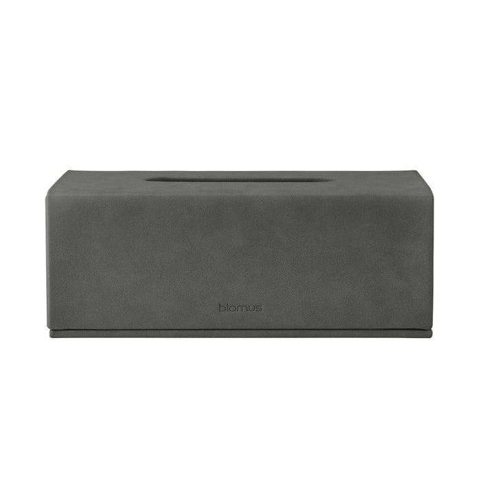 Blomus Sahla Faux Suede Tissue Box, Pewter/Charcoal