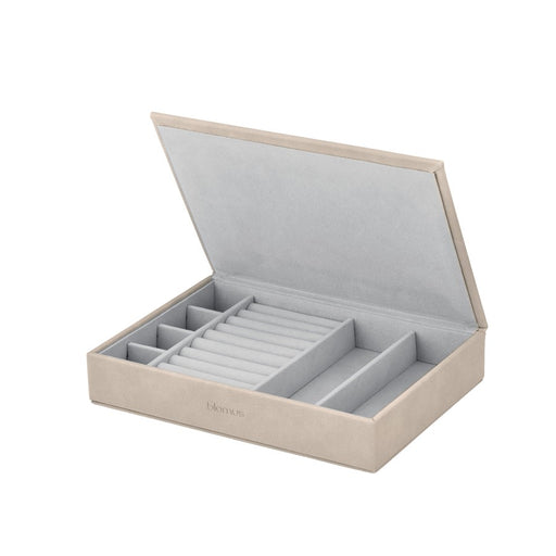 Blomus Sahla Faux Suede Jewelry Box, Nomad/Light Tan - 68320