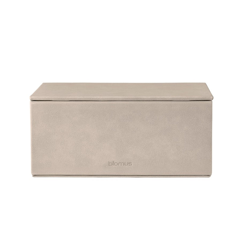 Blomus Sahla Faux Suede Large Jewelry Box, Nomad/Light Tan