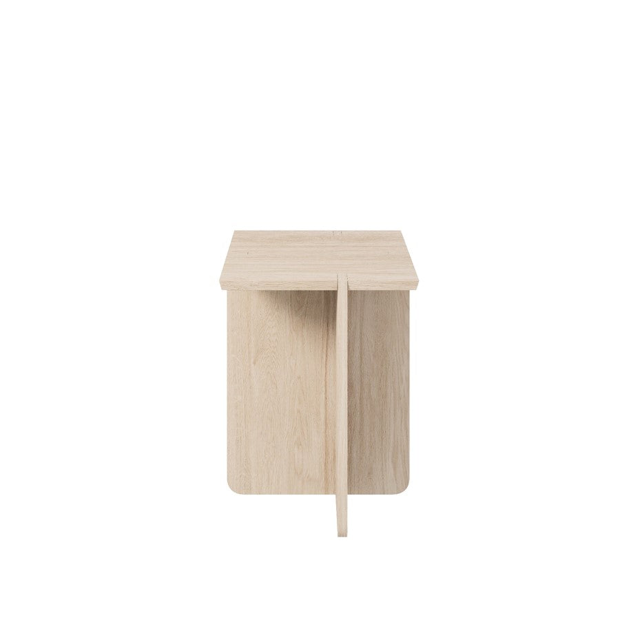 Blomus Engawa White Oiled Natural Oak Stool - 68345