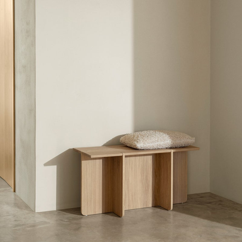 Blomus Engawa White Oiled Natural Oak Bench
